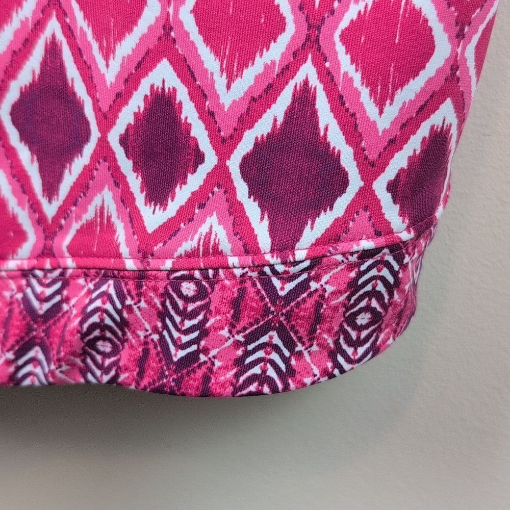 Title Nine Pink Turkish Tile Ladder Back Built-in Bra Activewear Dress Size M - Picture 6 of 12